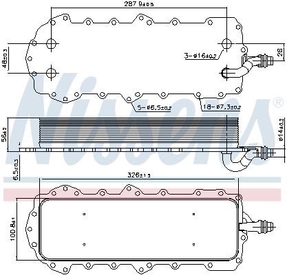 NISSENS 90944 – Oil Cooler, Engine Oil