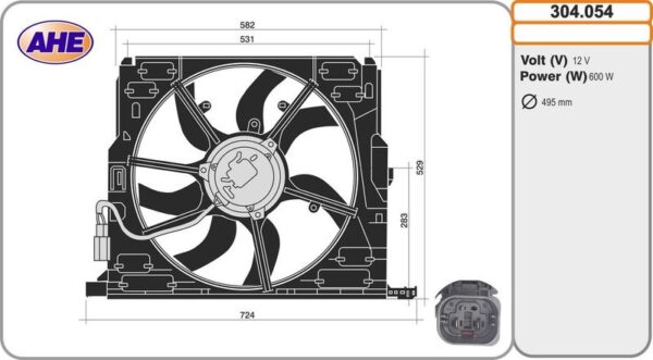 AHE 304.054 – Fan, engine cooling