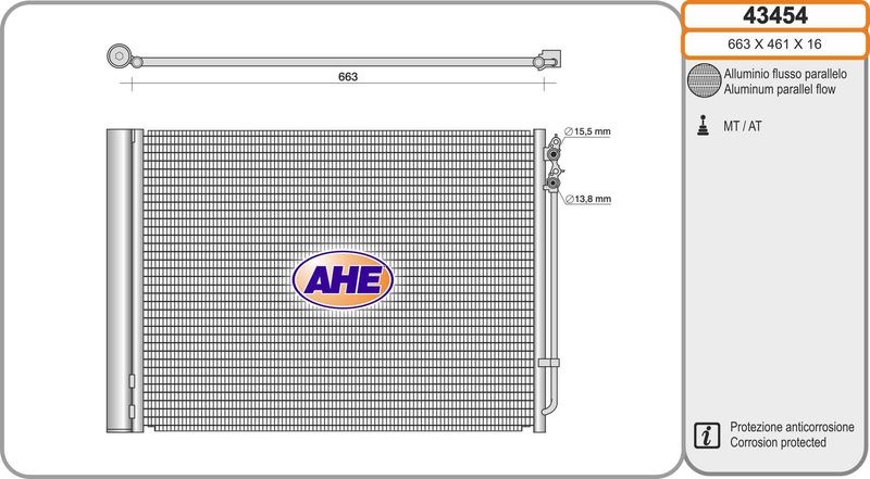 AHE 43454 – Condenser, air conditioning