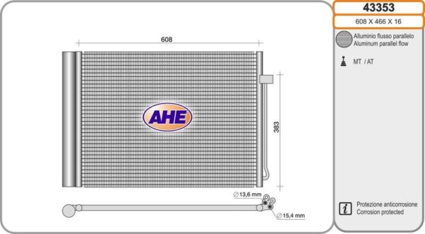 AHE 43453 – Condenser, air conditioning