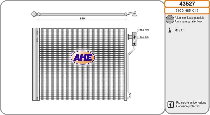 AHE 43527 – Condenser, air conditioning