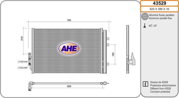 AHE 43529 – Condenser, air conditioning