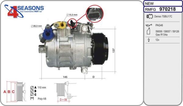 AHE 970218 – Compressor, Air Conditioning