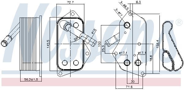 NISSENS 90689 – Oil Cooler, Engine Oil