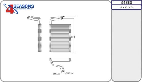 AHE 54883 – Evaporator, Air Conditioning