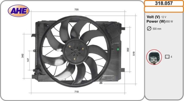 AHE 318.057 – Fan, engine cooling