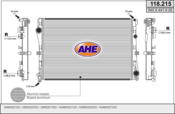 AHE 118.215 – Radiator, Engine Cooling