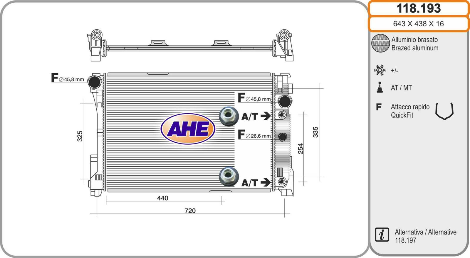 AHE 118.193 – Radiator, Engine Cooling