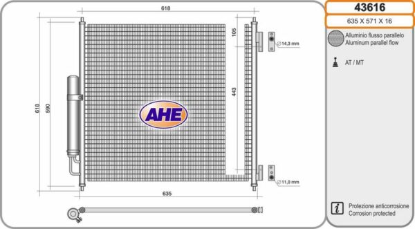 AHE 43616 – Condenser, Air Conditioning