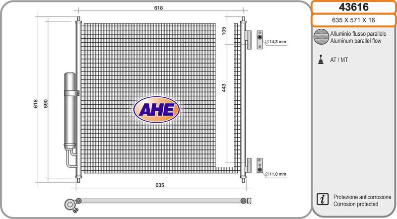 AHE 43616 – Condenser, Air Conditioning