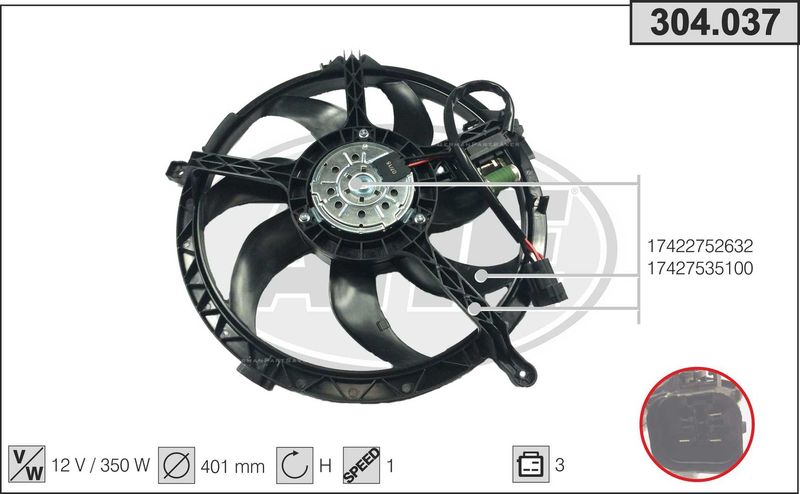 AHE 304.037 – Fan, engine cooling