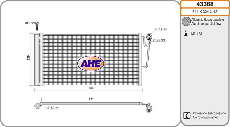 AHE 43388 – Condenser, Air Conditioning