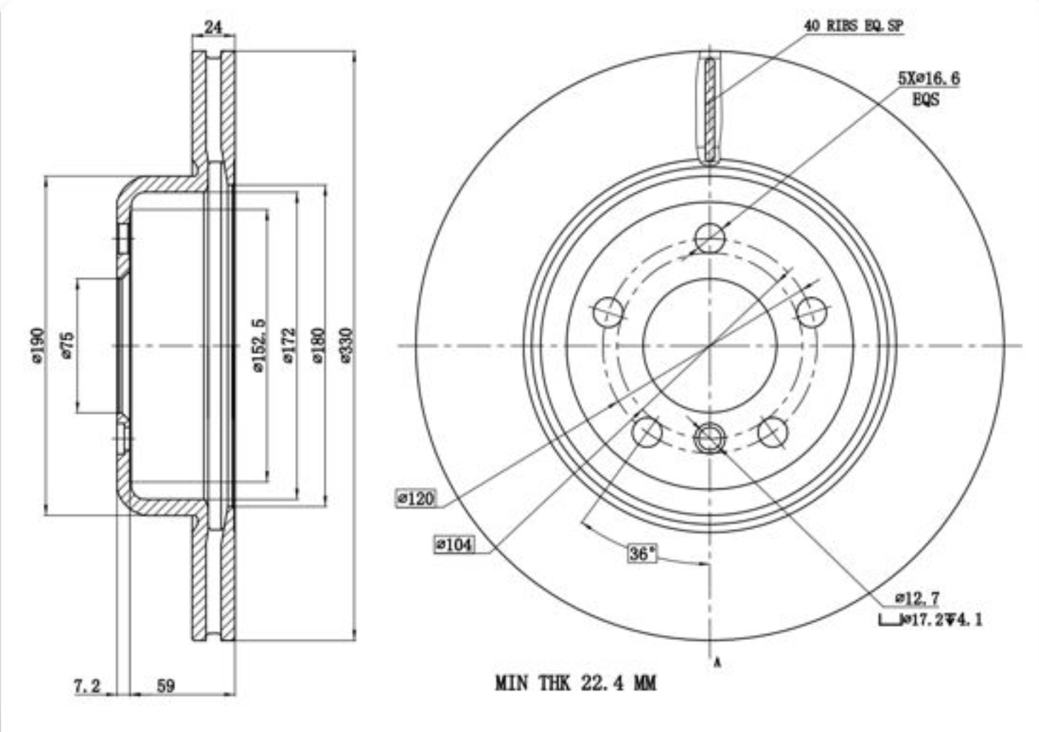 BORG and BECK BBD7025S – Brake Disc