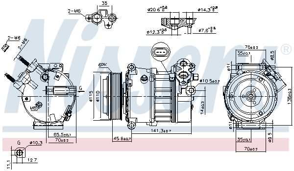 NISSENS 890617 – Compressor, Air Conditioning