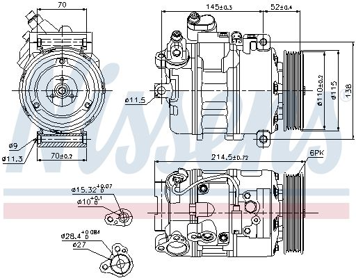 NISSENS 89214 – Compressor, Air Conditioning