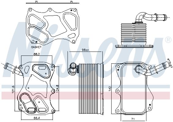 NISSENS 91270 – Oil Cooler, Engine Oil