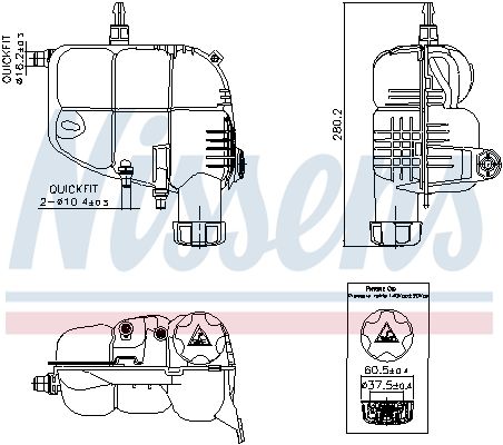 NISSENS 996185 – Expansion Tank, Coolant