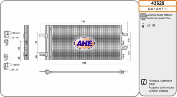 AHE 43629 – Condenser, air conditioning