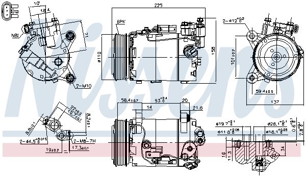 NISSENS 890600 – Compressor, Air Conditioning