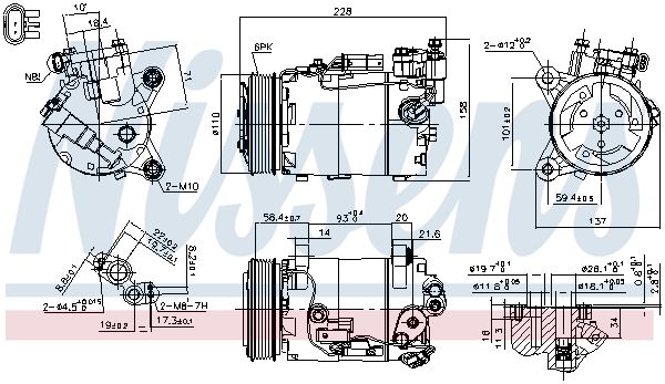 NISSENS 890601 – Compressor, Air Conditioning