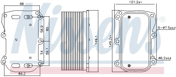 NISSENS 90876 – Oil Cooler, Engine Oil