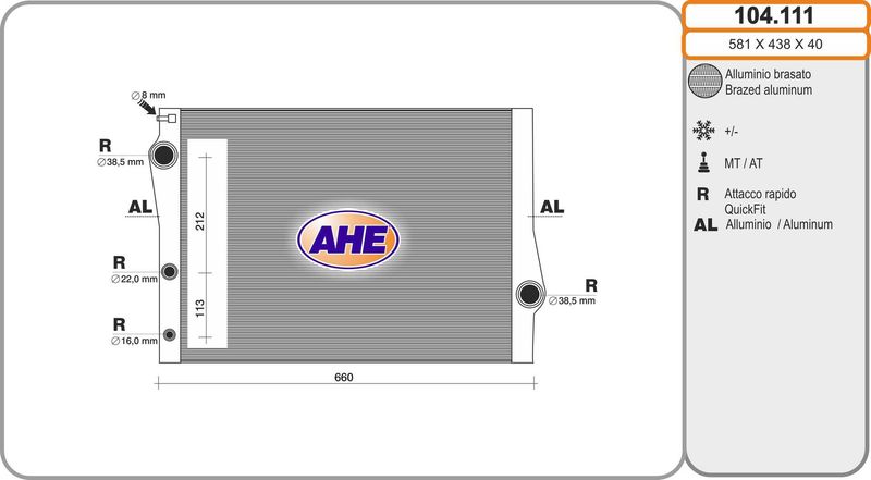 AHE 104.111 – Radiator, Engine Cooling