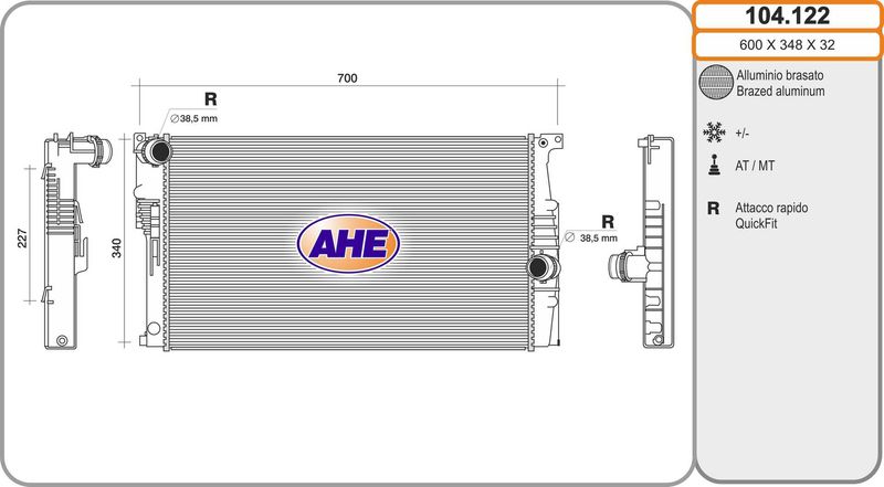 AHE 104.122 – Radiator, Engine Cooling