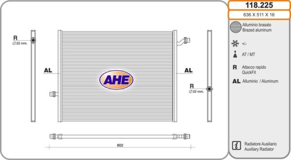 AHE 118.225 – Radiator Auxiliary, Engine Cooling