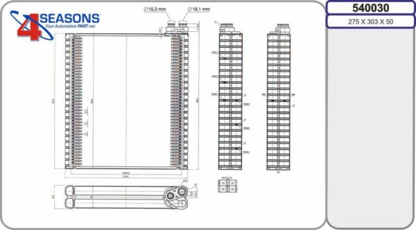 AHE 540030 – Evaporator, Air Conditioning