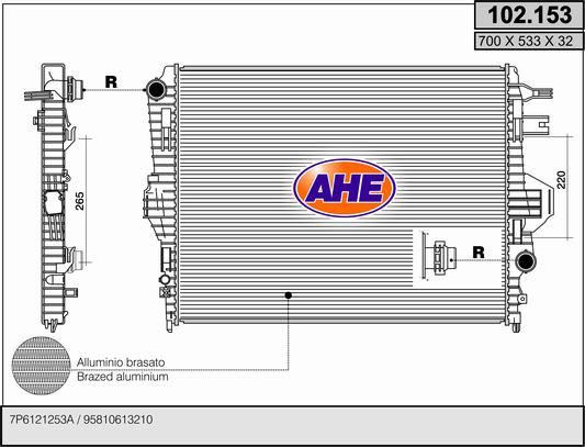 AHE 102.153 – Radiator, Engine Cooling