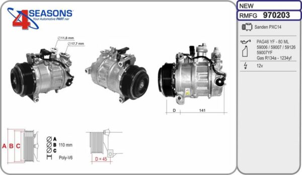 AHE 970203 – Compressor, Air Conditioning