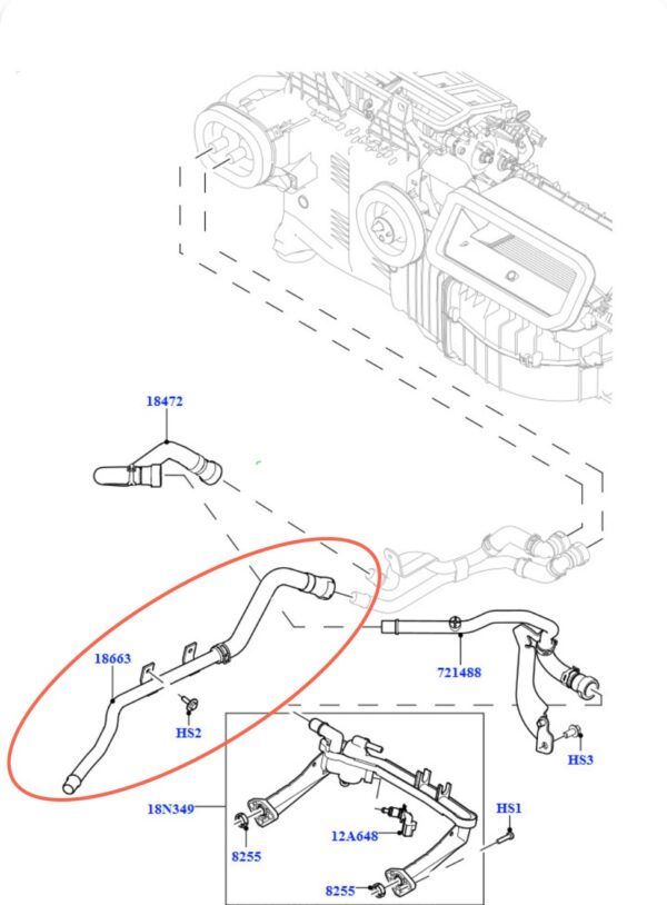 Land Rover LR034597 – Heater Water Hose