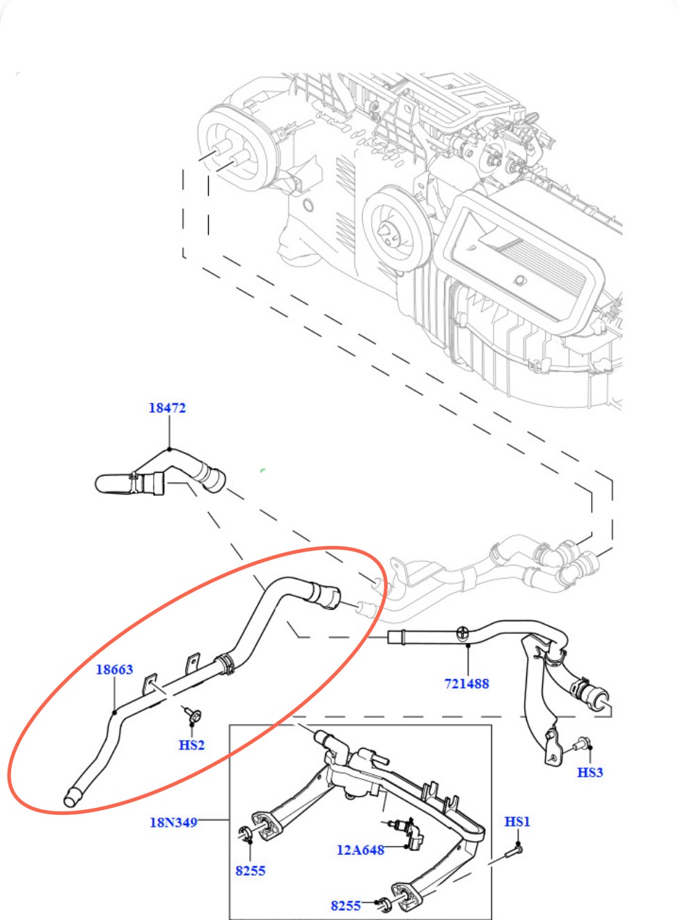 Land Rover LR034597 – Heater Water Hose