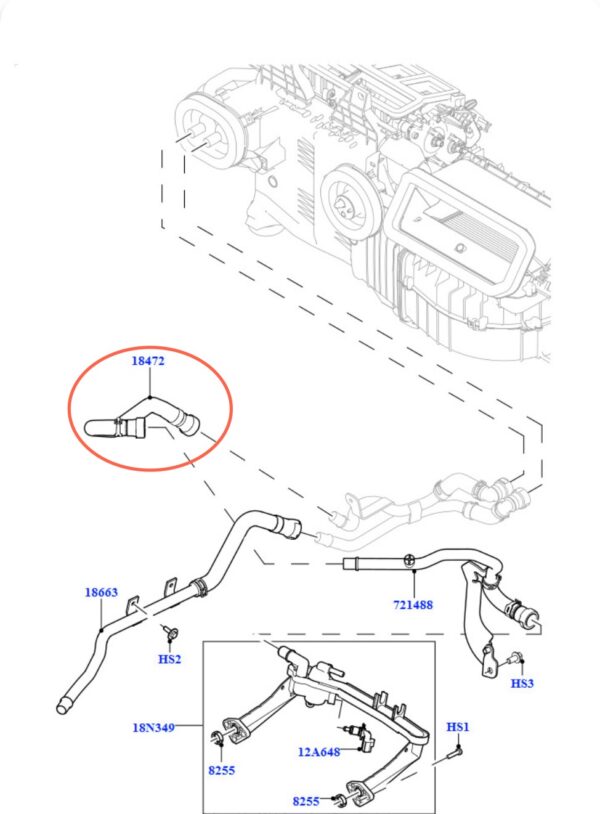 Land Rover LR034616 – Heater Water Hose