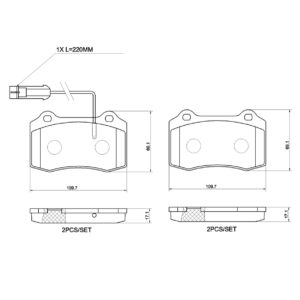 DYF 1311127000 – Brake Pad Set, Disc Brake