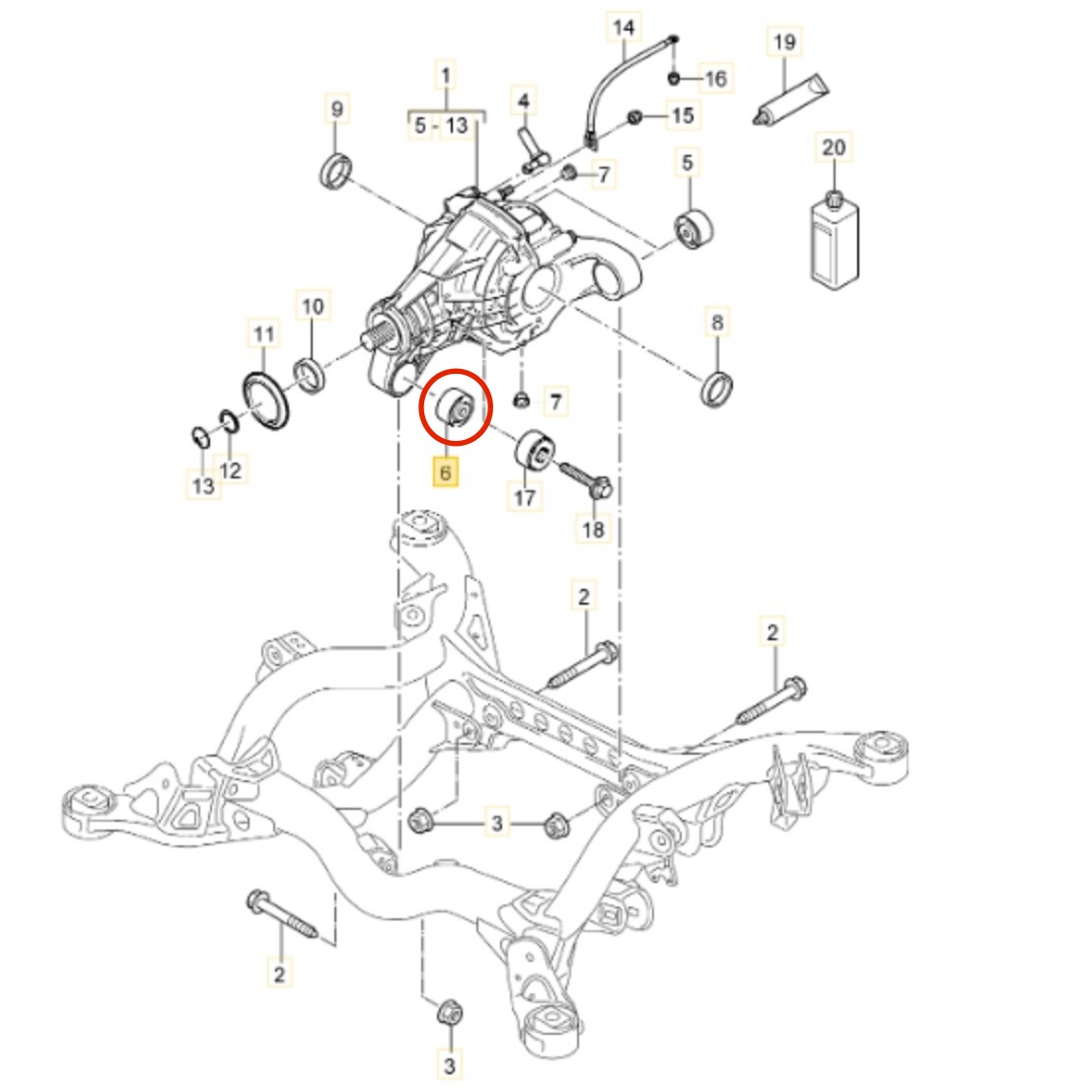 LEMFÖRDER 44070 01 – Mounting, differential