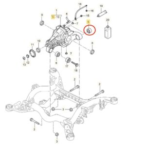 FLT 7P0525337E.VW – Mounting, differential