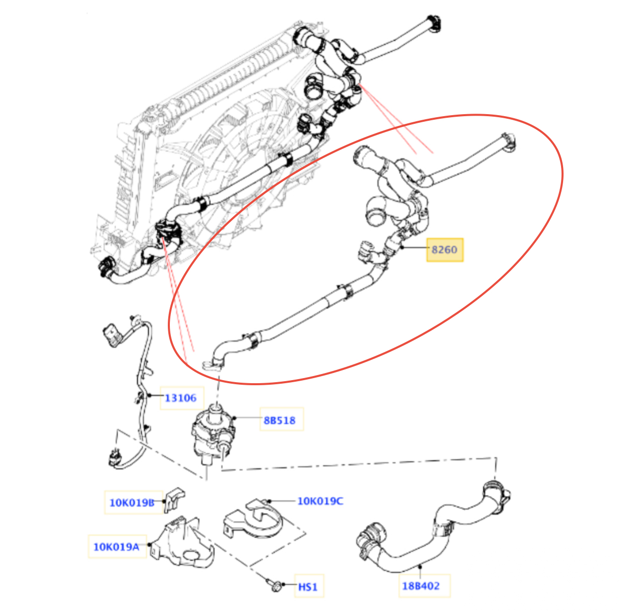 LAND ROVER LR091639 – Radiator Hose